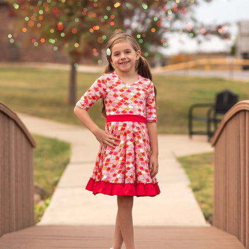 red-mermaid-scales-twirl-dress-just-for-littles®️ - Sophia's Style -2
